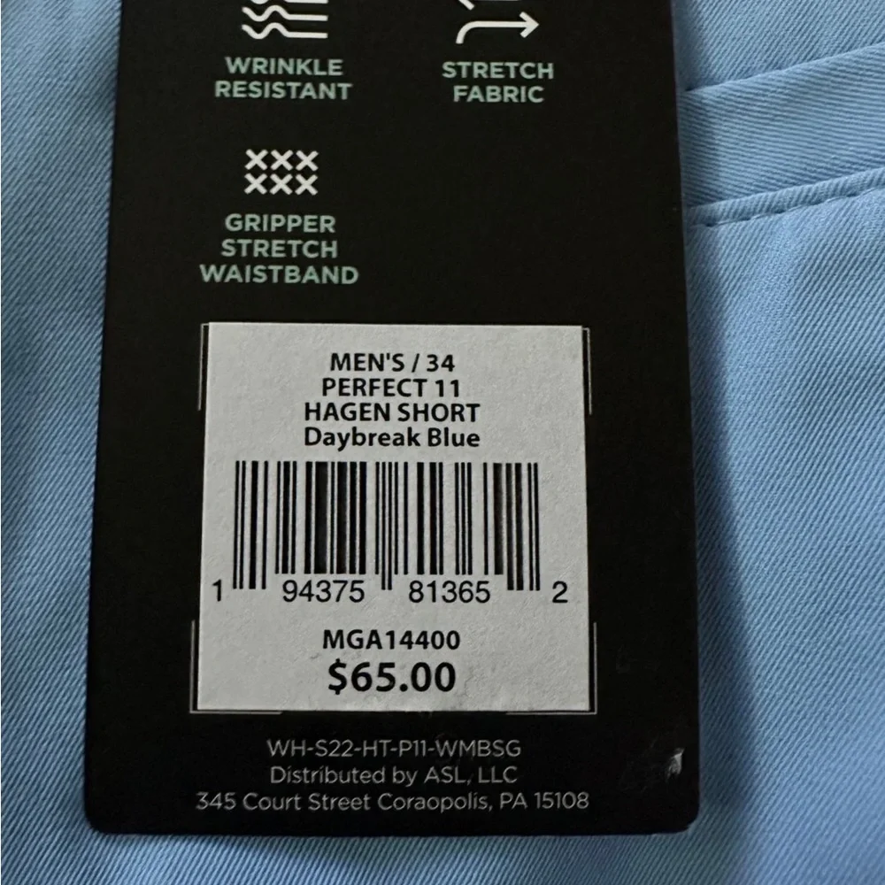 Walter Hagen Perfect 11 Blue Golf Shorts - Picture 7 of 9